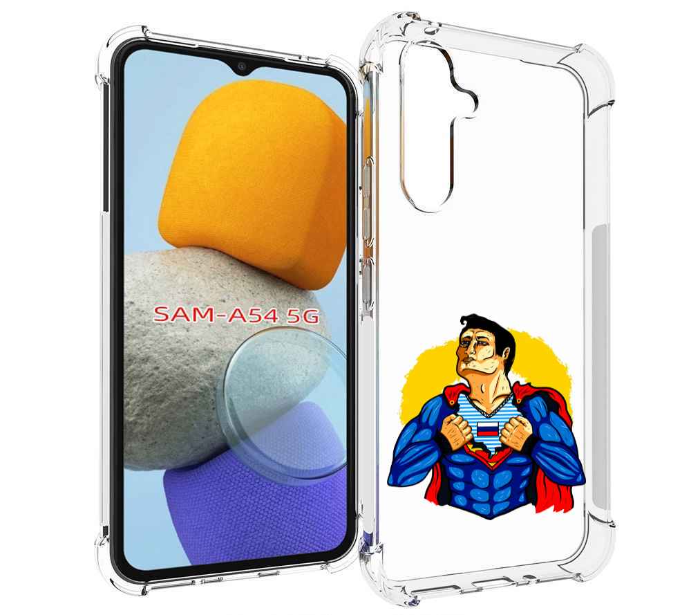 

Чехол MyPads русский супермен для Samsung Galaxy A54, Tocco