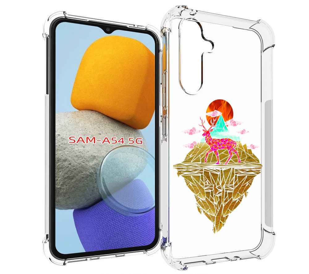 

Чехол MyPads розовый олень абстракция для Samsung Galaxy A54, Tocco