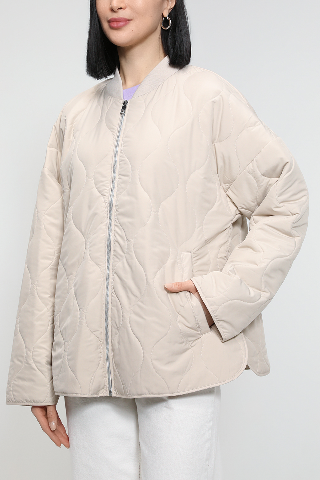 

Куртка женская Esprit Casual 013EE1G366 бежевая M, Бежевый, 013EE1G366