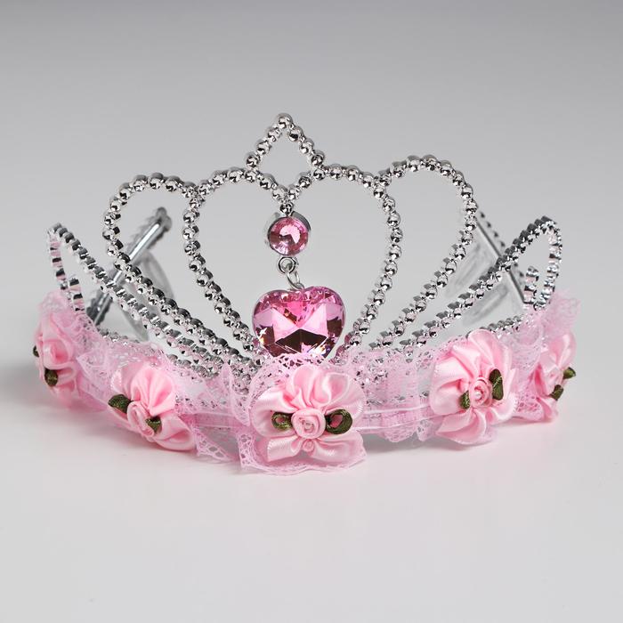 

Корона Сердце, цвет розовый (12 шт)
