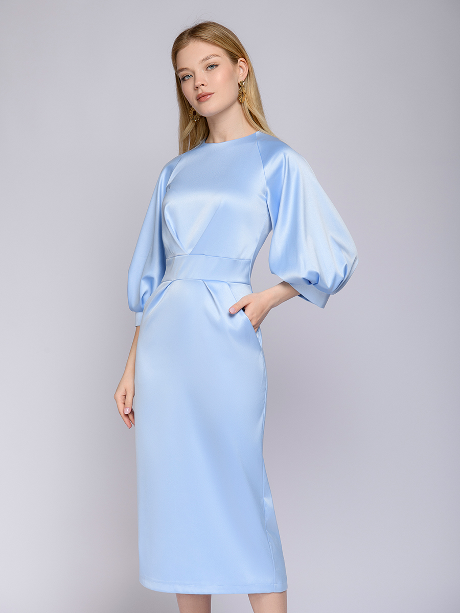 

Платье женское 1001dress 0100271LB голубое 44, 0100271LB