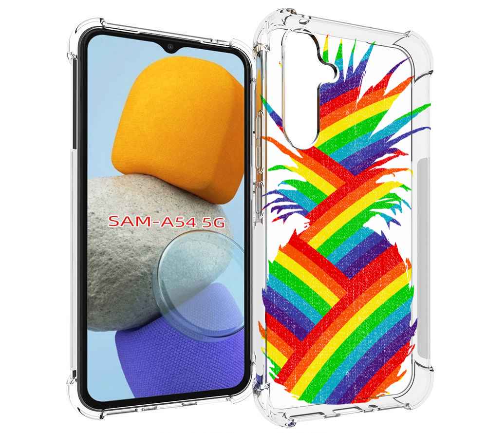 

Чехол MyPads радужный ананас для Samsung Galaxy A54, Tocco