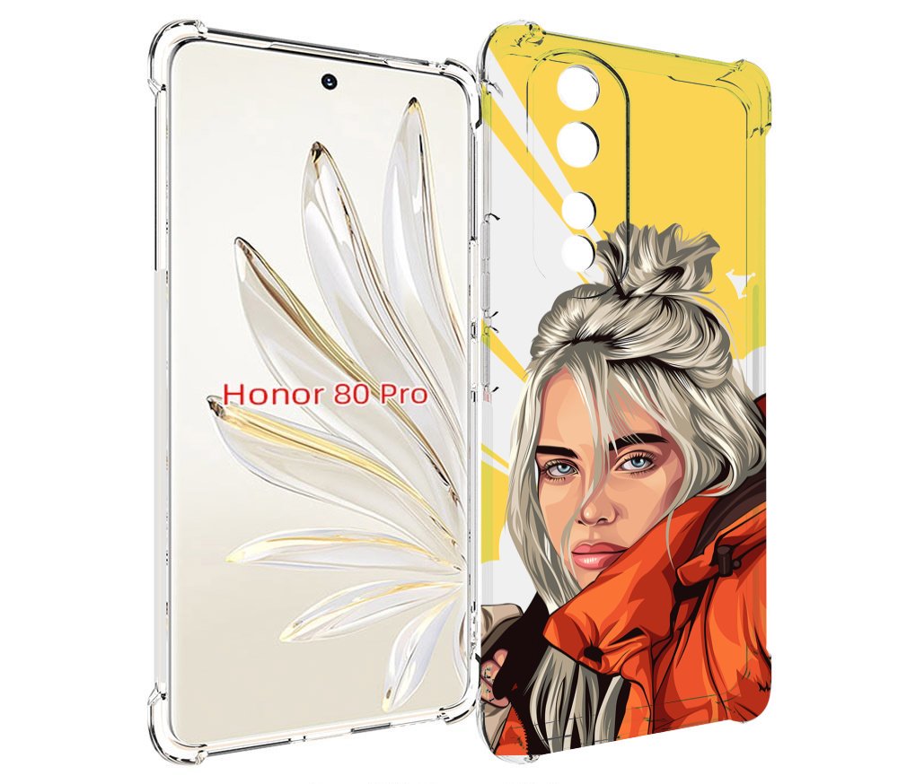 

Чехол MyPads билли-айлиш-в-куртке для Honor 80 Pro, Прозрачный, Tocco