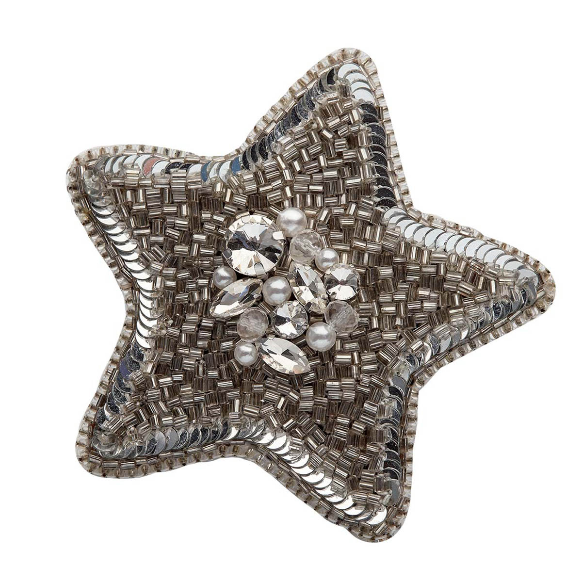 

Набор для создания украшений из бисера Брошь Серебряная звезда.