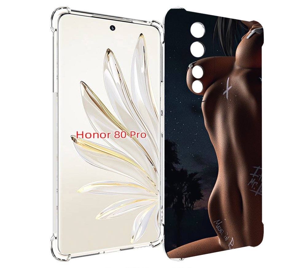 

Чехол MyPads белые-татуировки-на-теле для Honor 80 Pro, Прозрачный, Tocco