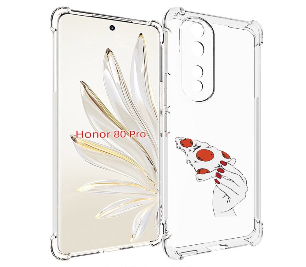 

Чехол MyPads белая-пицца для Honor 80 Pro, Прозрачный, Tocco