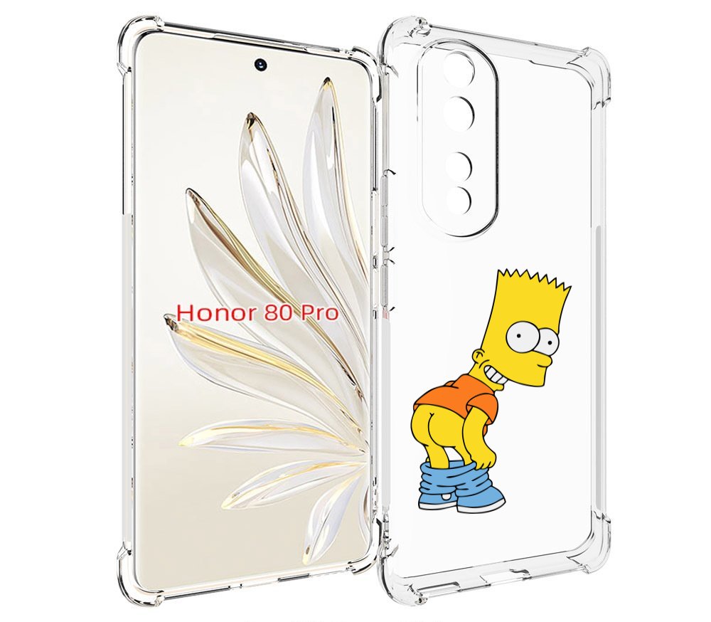 

Чехол MyPads барт-симпсон-довольный для Honor 80 Pro, Прозрачный, Tocco
