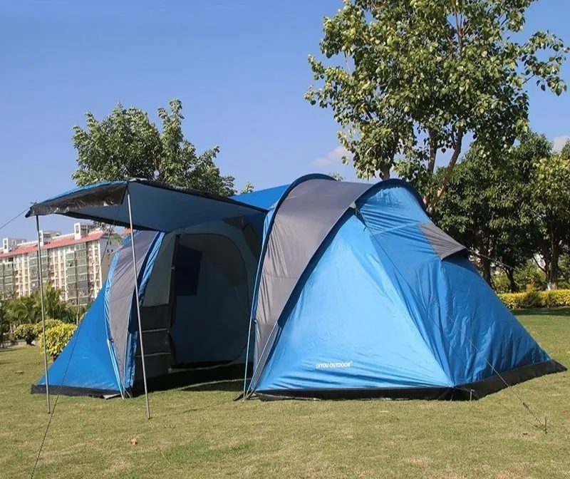 Палатка четырехместная туристическая Lanyu LY-1699, кемпинговая, 450х220х180 см