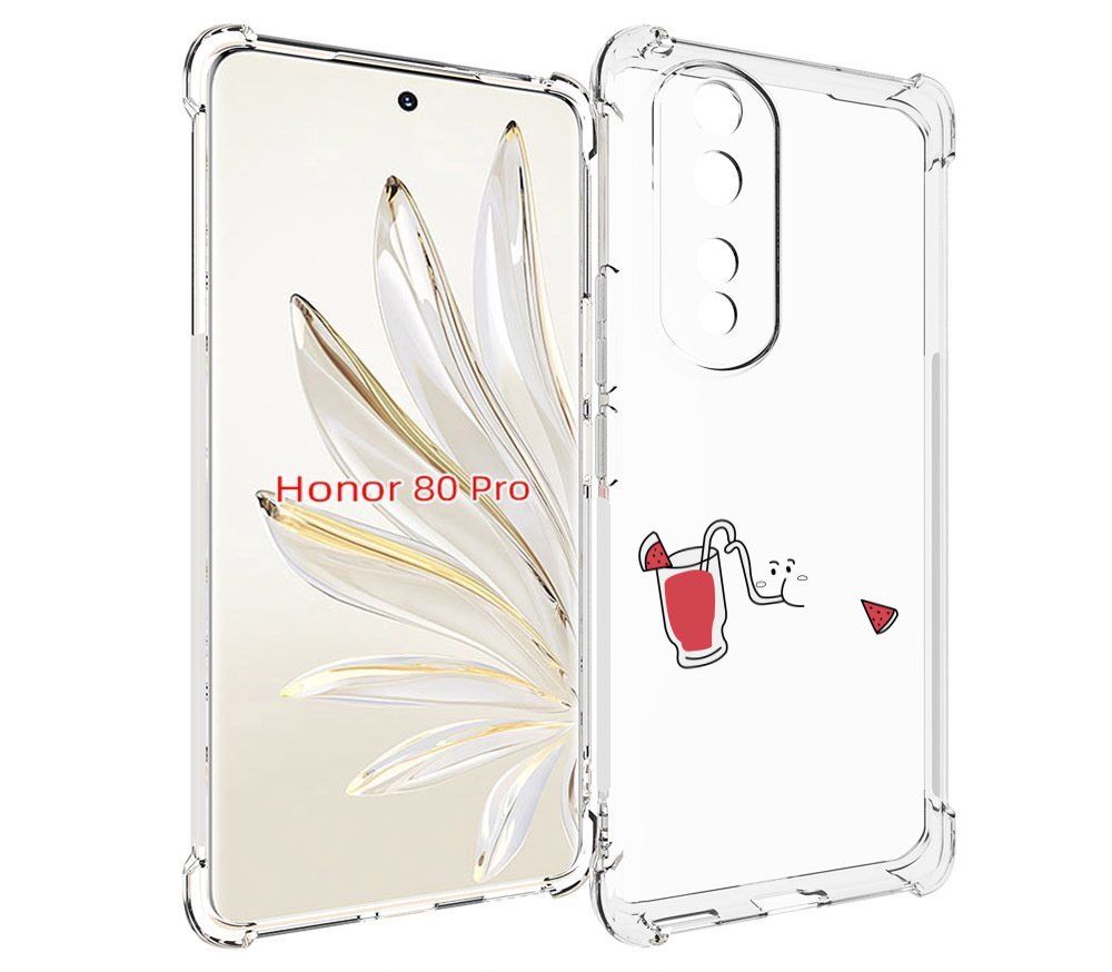 

Чехол MyPads арбузный-напиток для Honor 80 Pro, Прозрачный, Tocco