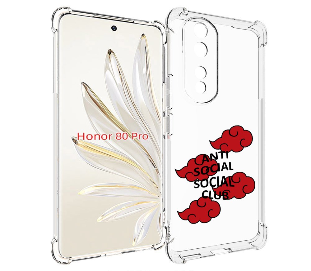 

Чехол MyPads анти-социал-социал-клаб для Honor 80 Pro, Прозрачный, Tocco