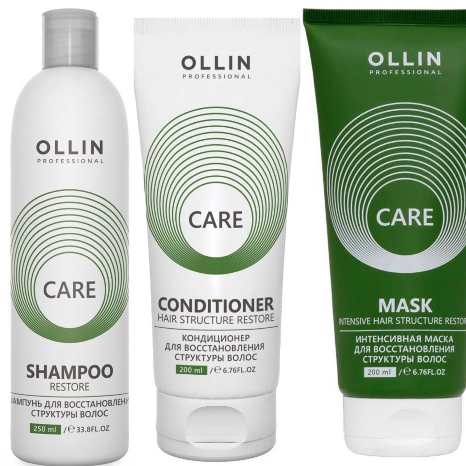Набор Ollin Professional Восстановление структуры волос Шампунь Кондиционер Маска
