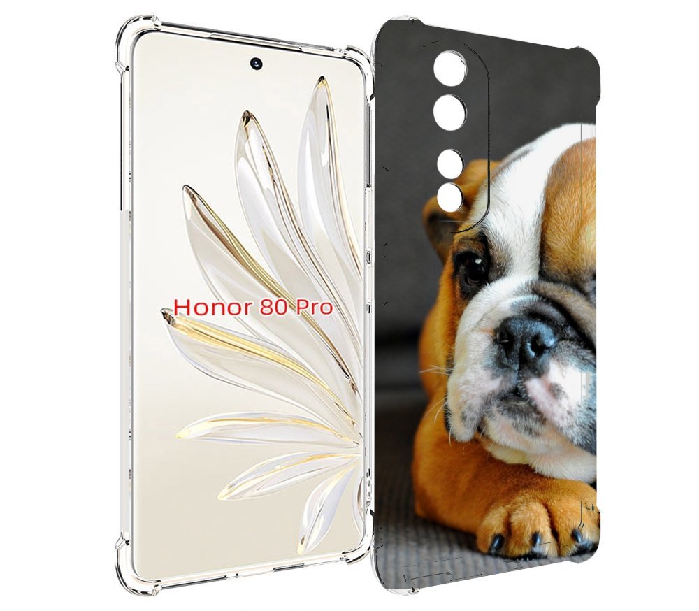 

Чехол MyPads англиискии бульдор для Honor 80 Pro, Прозрачный, Tocco