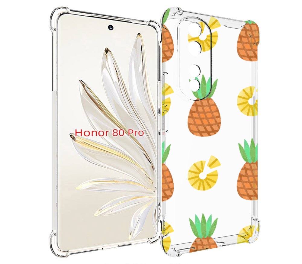 

Чехол MyPads ананасики для Honor 80 Pro, Прозрачный, Tocco