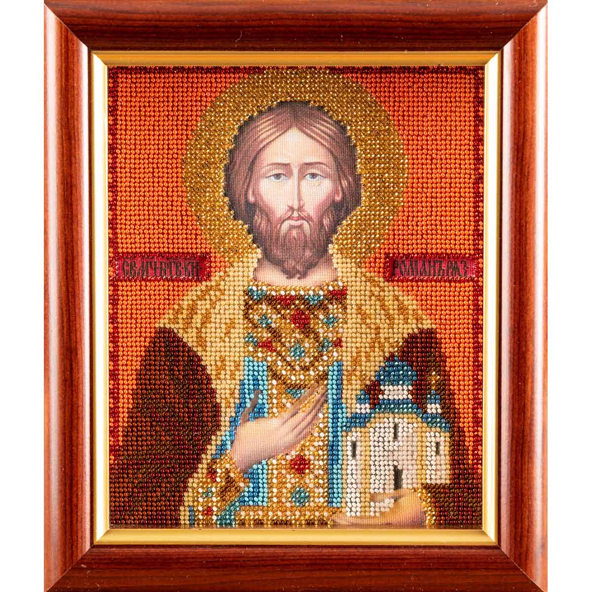 

Вышивка бисером Кроше Св. Роман12х14,5 см