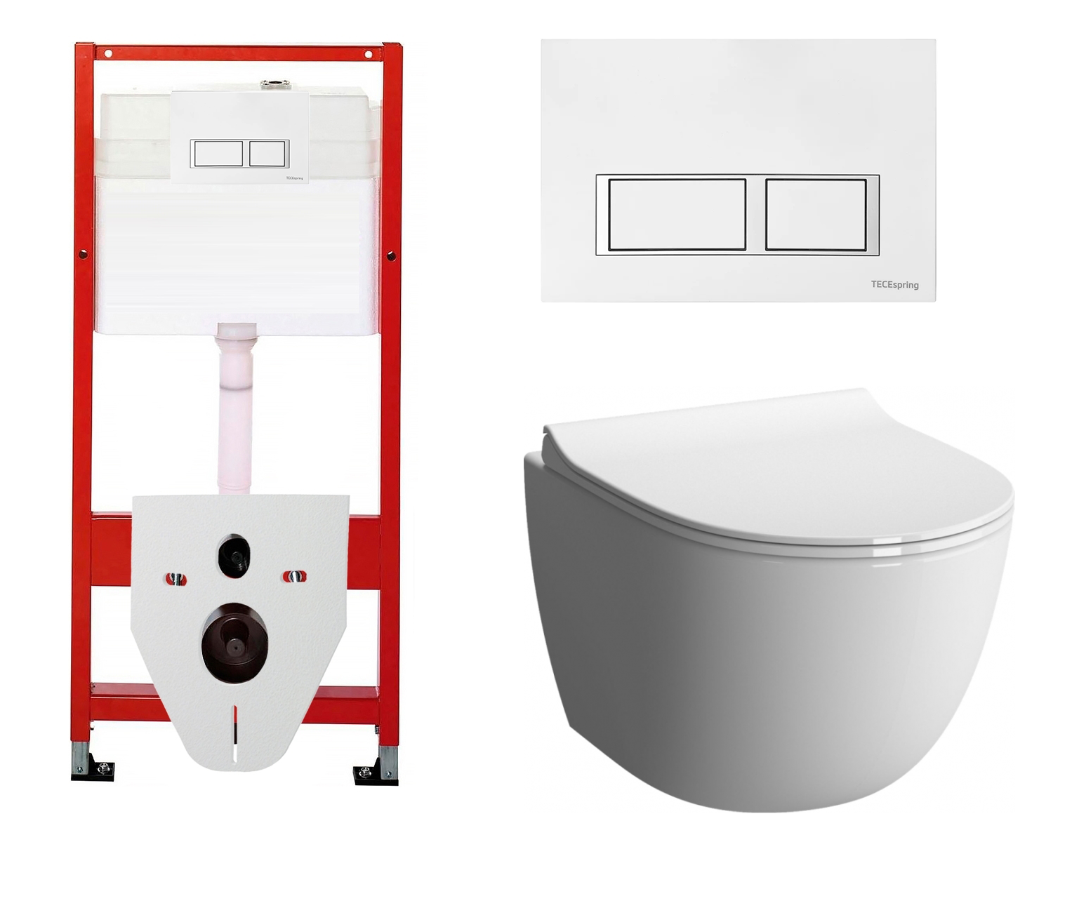 

Комплект: инсталляция Tece Tecespring + унитаз Sento с кнопкой глянцевой белой, 523570