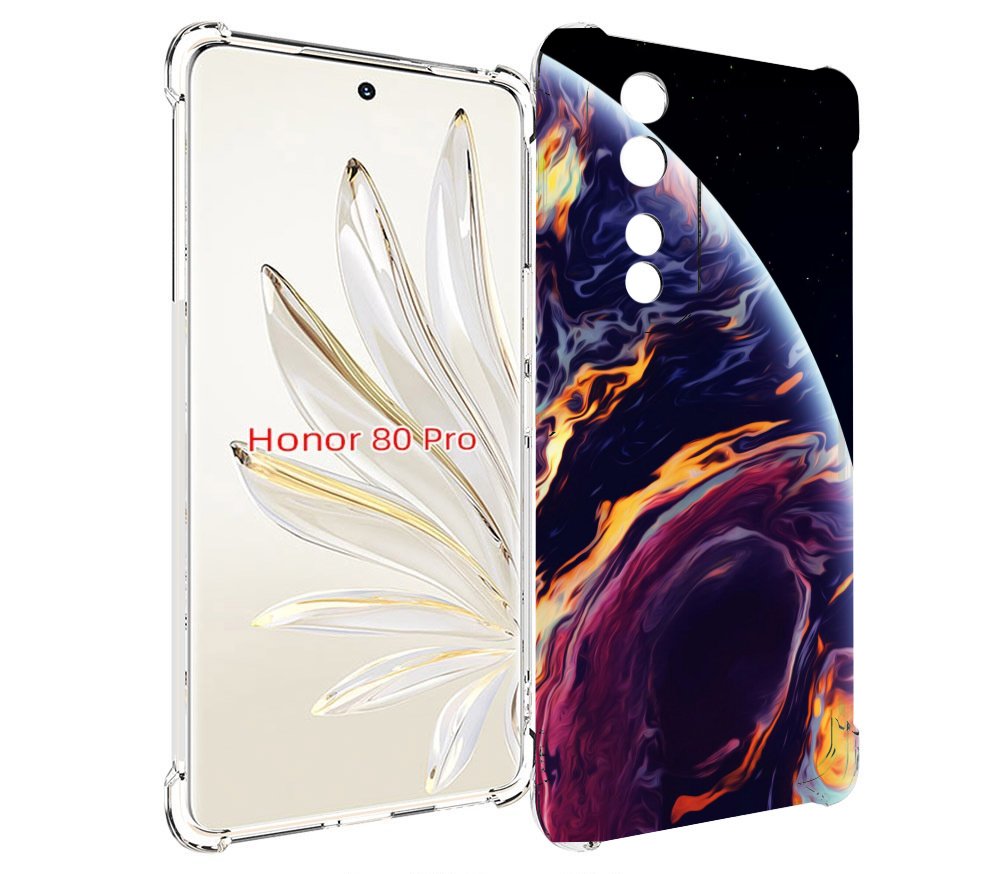

Чехол MyPads акварельная планета для Honor 80 Pro, Прозрачный, Tocco
