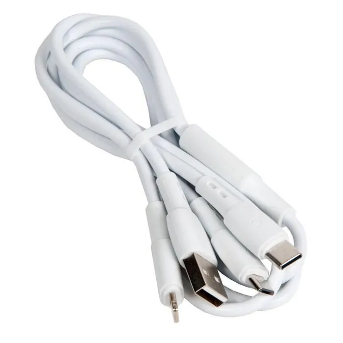 

Кабель Borofone BX71 3-in-1: Lightning+Micro+Type-C 1м White, BX71