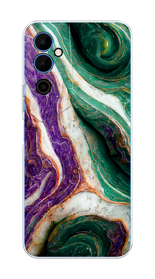 

Чехол на Tecno Pova Neo 2 "Фиолетово-зеленый мрамор", Зеленый;фиолетовый, 302450-1