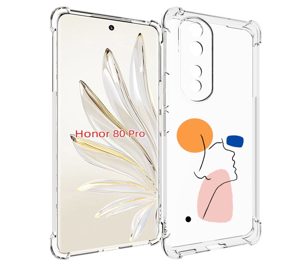 

Чехол MyPads абстракция девушки женский для Honor 80 Pro, Прозрачный, Tocco