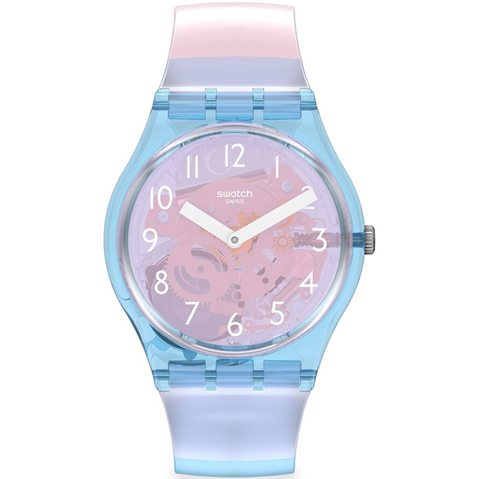 Наручные часы женские Swatch GL126 белые/голубые/розовые