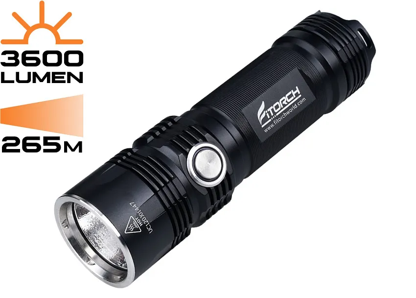 

Фонарь FiTorch P26R туристический компактный (USB зарядка, Power Bank), Черный
