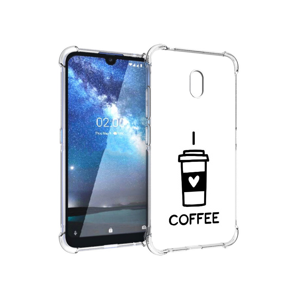 

Чехол MyPads Tocco для Nokia 2.2 Я люблю кофе (PT134721.103.206), Прозрачный, Tocco