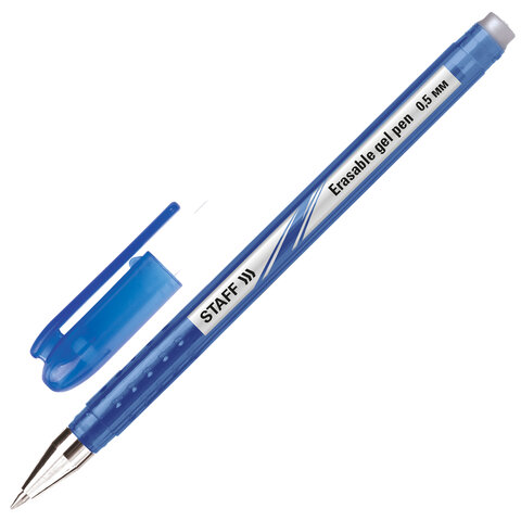 Ручка стираемая гелевая Staff College EGP-102, синяя, корпус синий, 142499, 12 шт