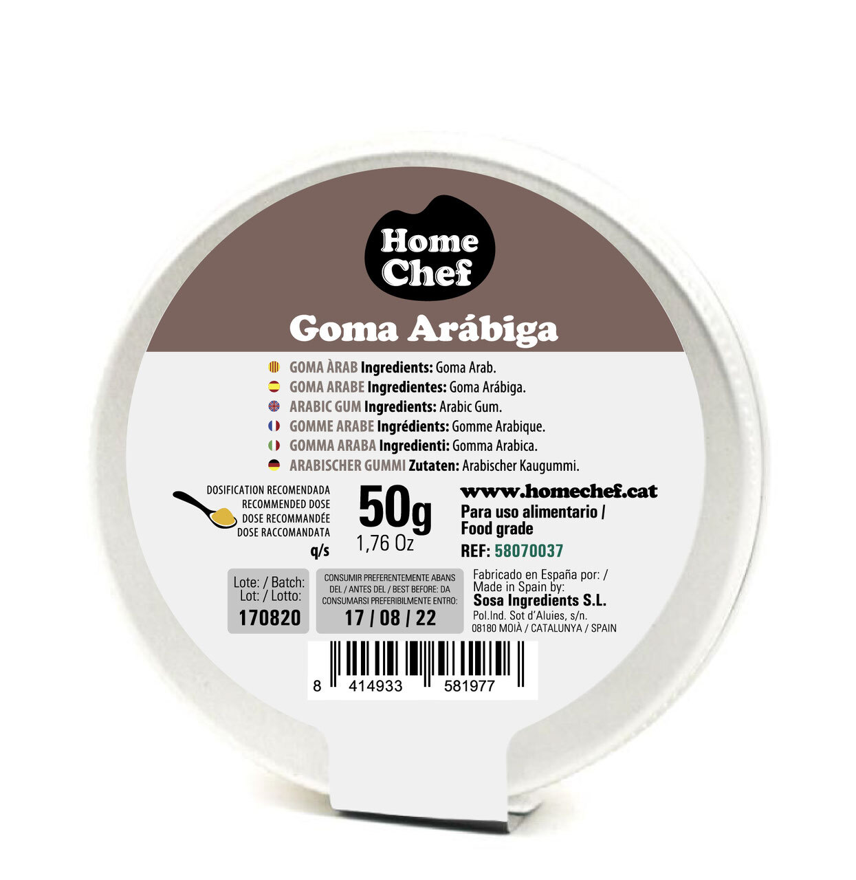 

Аравийская камедь Sosa, Home Chef 50 гр