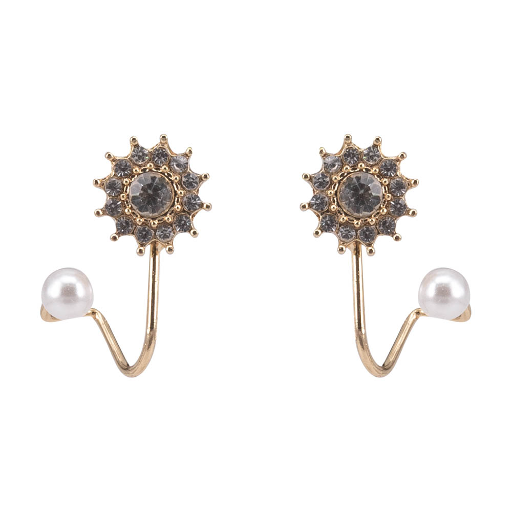 

Серьги каффы из бижутерного сплава OTOKODESIGN 1-56490, стразы, 1-56490
