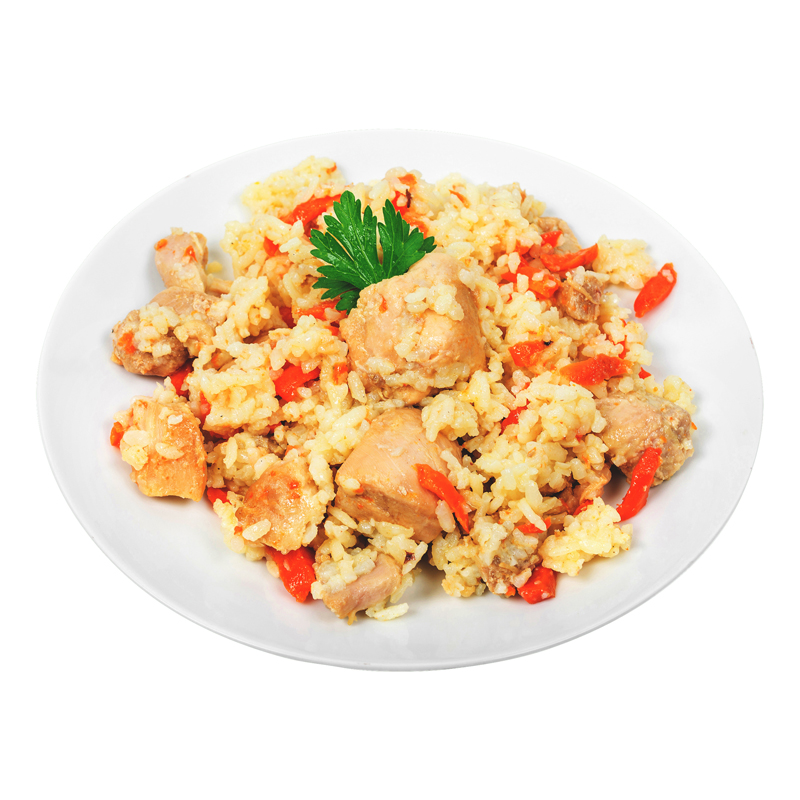 

Плов с курицей охлажденный +-200 г