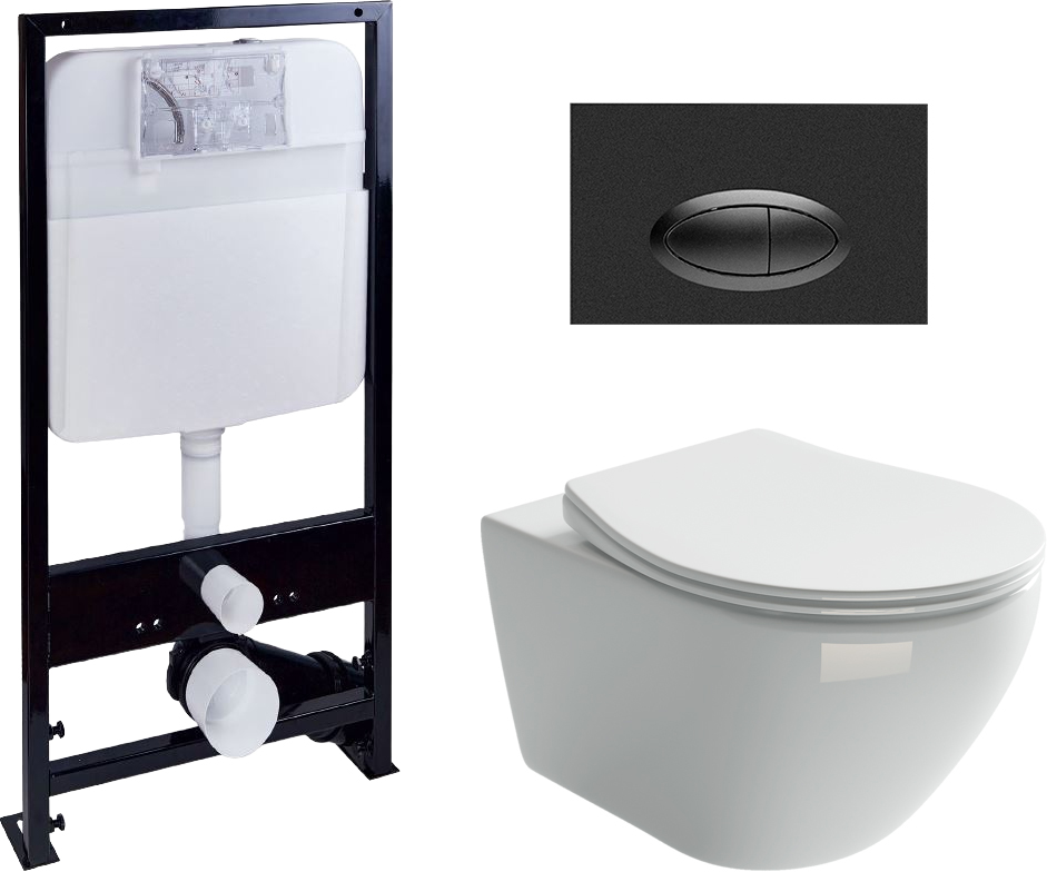 

Комплект Унитаз подвесной Ceramica Nova Pearl Rimless CN8001, ProLT