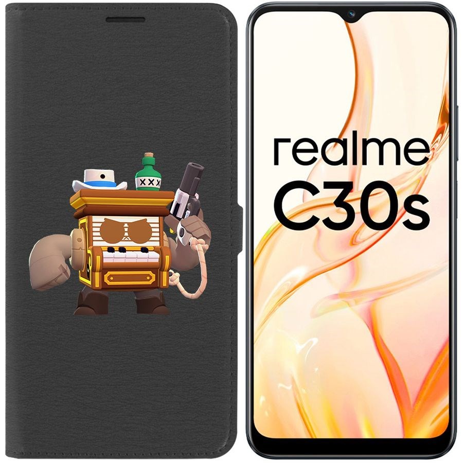 

Чехол-книжка Eco Book для Realme C30s Brawl Stars-8-Бит из салуна