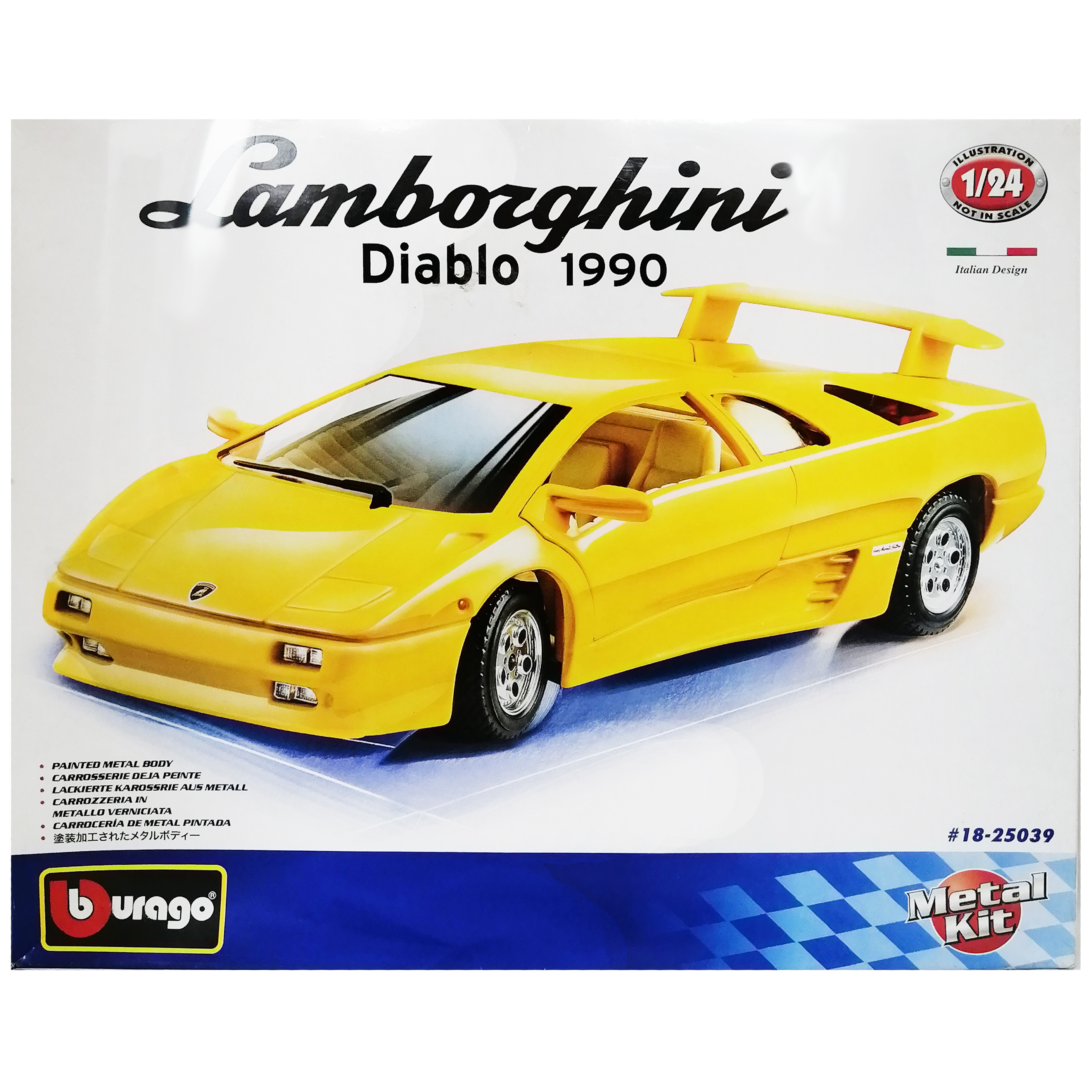 

Сборная модель автомобиля Bburago Lamborghini Diablo, масштаб 1:24, 18-25039