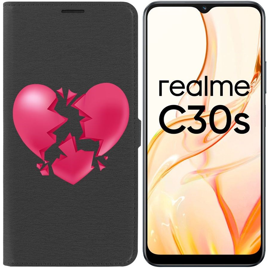 

Чехол-книжка Eco Book для Realme C30s Разбитое сердце