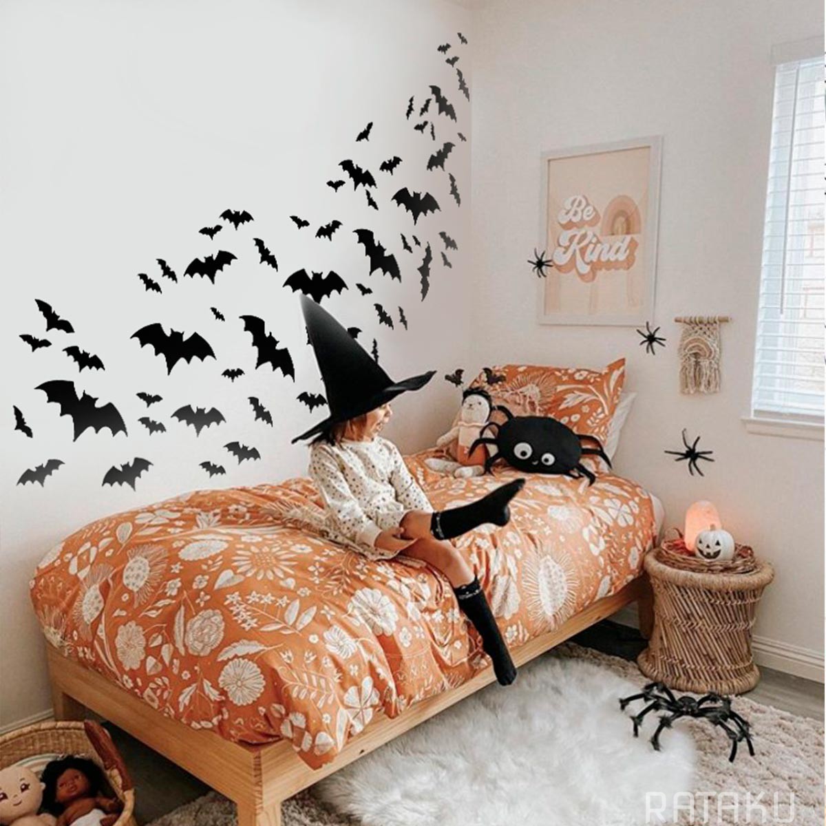 

Интерьерные наклейки VEROL Летучие мыши 56 шт декоративные наклейки на Хэллоуин на стену, Н0044/