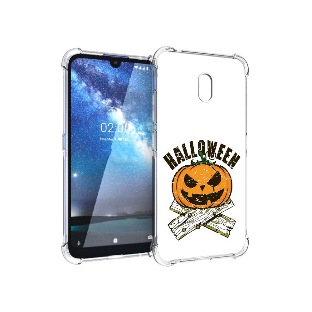 

Чехол MyPads Tocco для Nokia 2.2 Хэллоуин доски тыква (PT134721.103.194), Прозрачный, Tocco