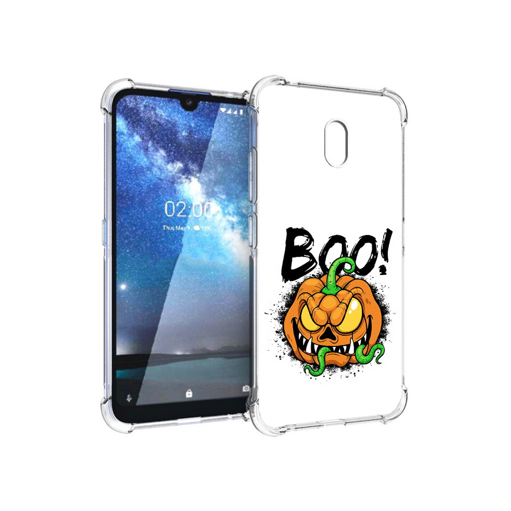 

Чехол MyPads Tocco для Nokia 2.2 Хэллоуин бу (PT134721.103.193), Прозрачный, Tocco