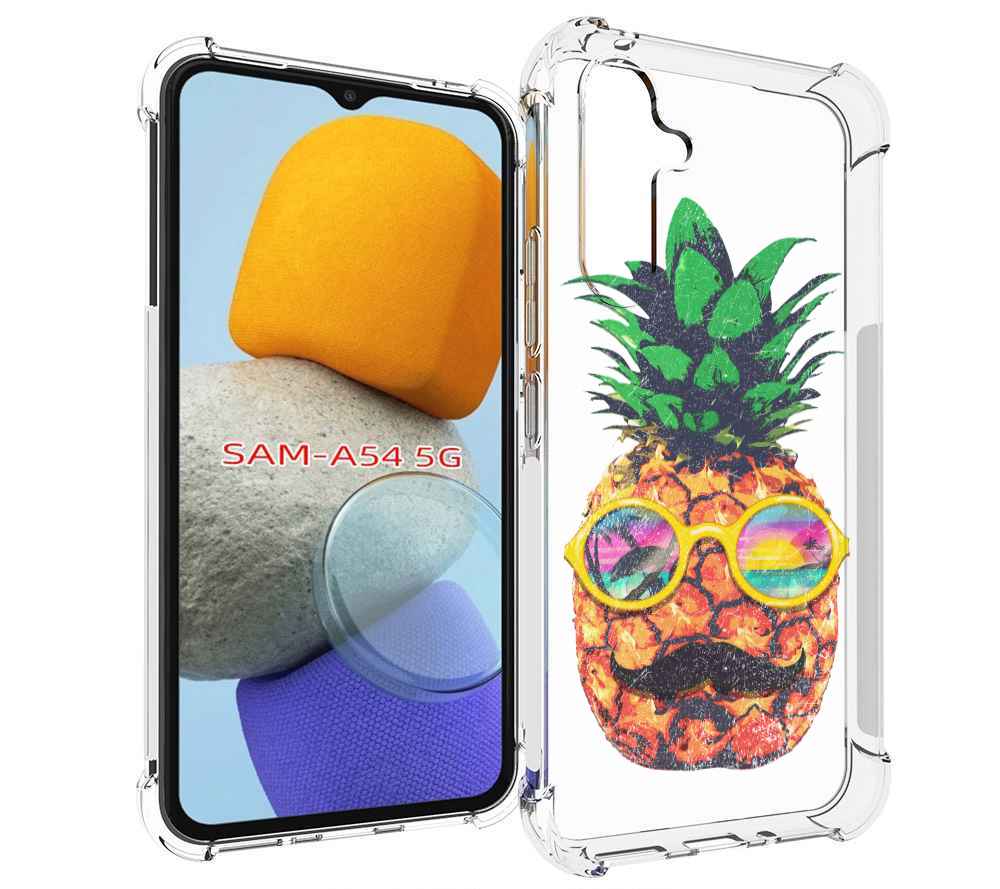 

Чехол MyPads прикольный ананас с лицом для Samsung Galaxy A54, Tocco
