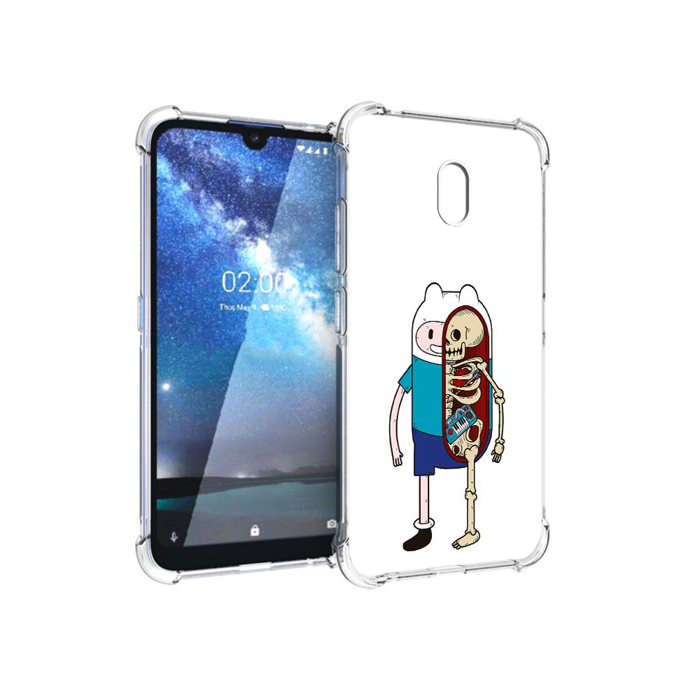 

Чехол MyPads Tocco для Nokia 2.2 Финн скелет (PT134721.103.187), Прозрачный, Tocco