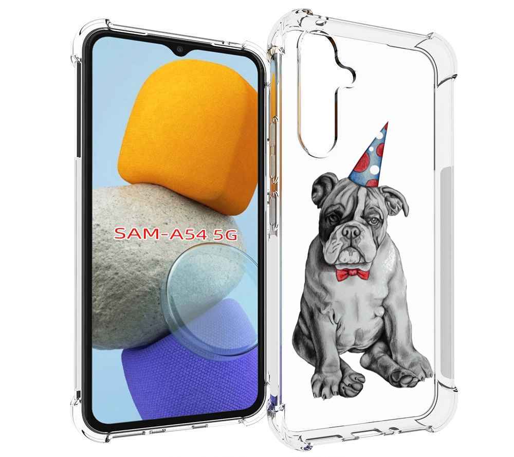 

Чехол MyPads праздничный щенок для Samsung Galaxy A54, Tocco