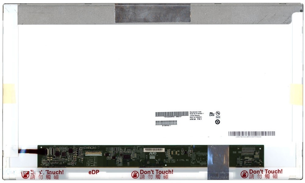 

Матрица OEM для ноутбука B173RTN01.1 (10014514V), совместимая с p/n: B173RTN01.1