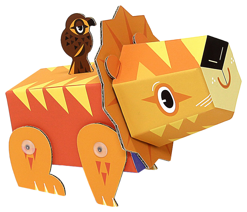 

Игрушка из картона Krooom Лев, модель Fold my Safari Krooom, k-492