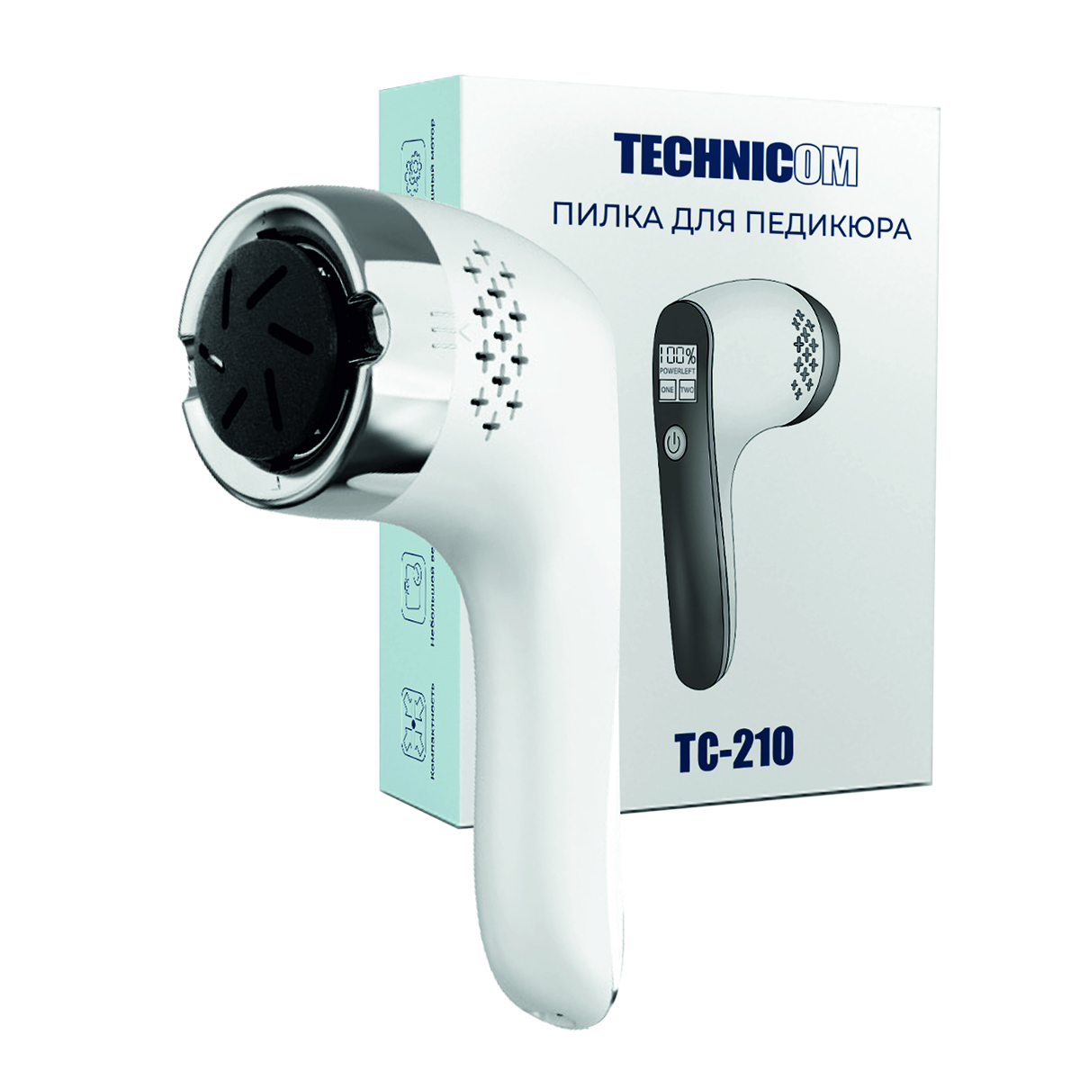 Пилка для педикюра TECHNICOM TC-210 роликовая пилка для педикюра с уф лампой technicom tc 200