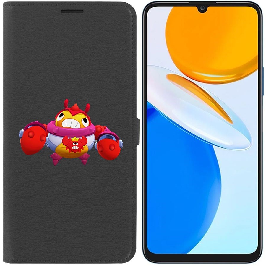 

Чехол-книжка Eco Book для Honor X7 Brawl Stars-Краб Тик