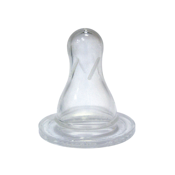 Соска силиконовая круглая с ребрами жесткости, от 3 до 6 мес, размер М (молоко, смесь)