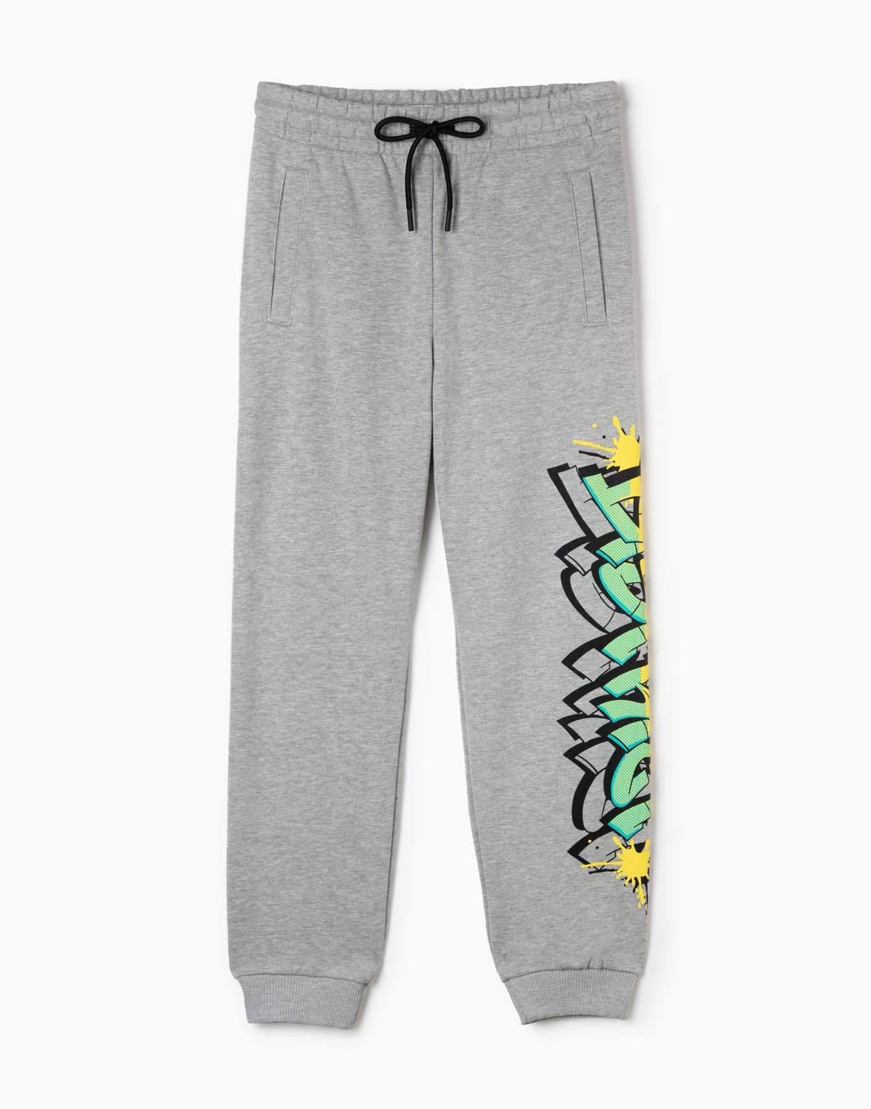 

Серые спортивные брюки Comfort с граффити-принтом для мальчика р.158, Серый, BAC011625