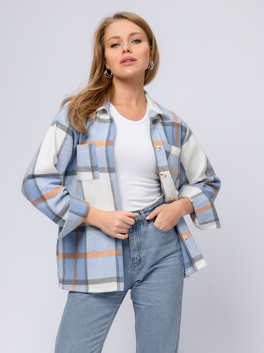 

Рубашка женская 1001dress 0202880LB голубая 40-42, 0202880LB