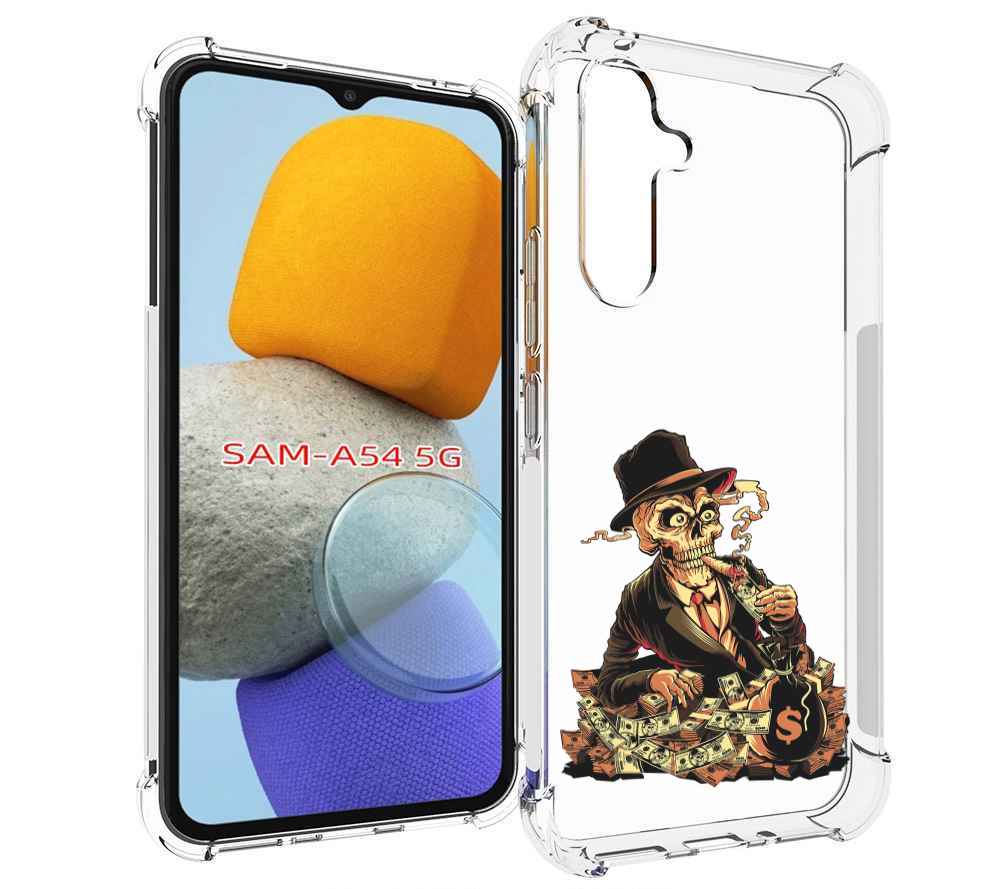 

Чехол MyPads нарисованный череп с сигаретой для Samsung Galaxy A54, Tocco