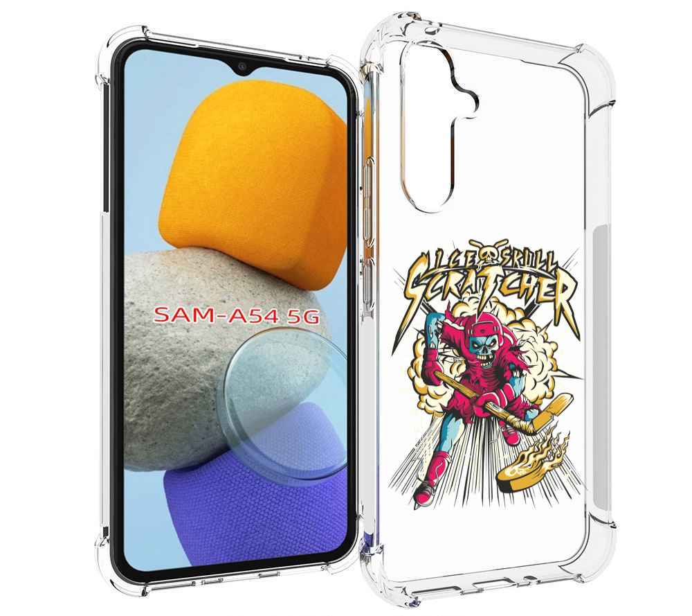 

Чехол MyPads нарисованный скелет хоккеист для Samsung Galaxy A54, Tocco