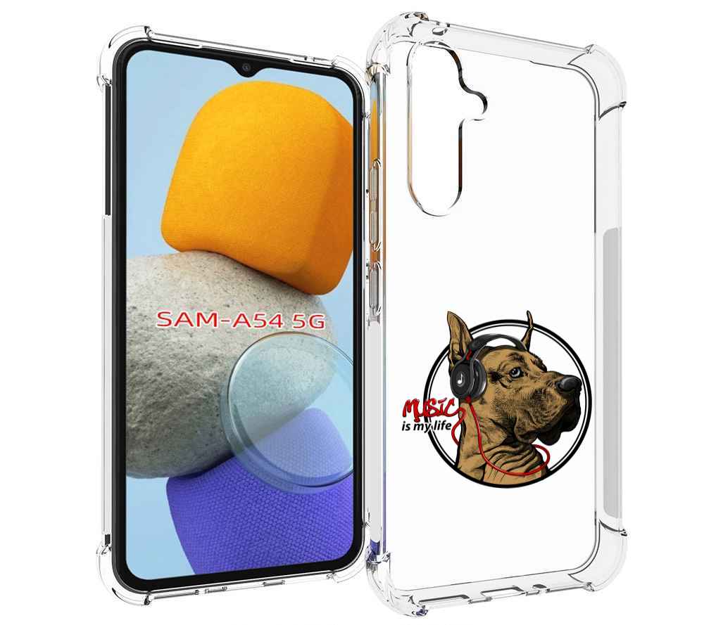 

Чехол MyPads музыкальная собака для Samsung Galaxy A54, Tocco